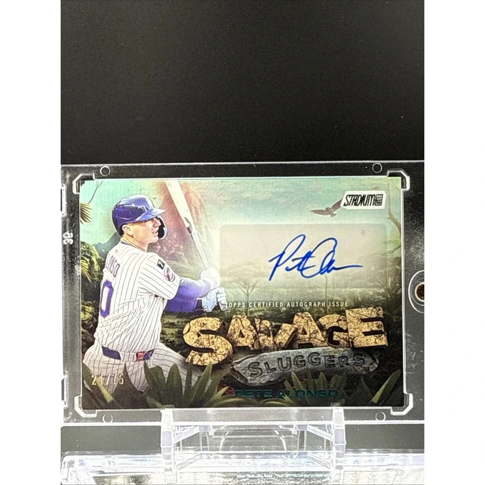 2025 Topps Stadium Club Pete Alonso AUTO /75 Turquoise Savage Sluggers Mets